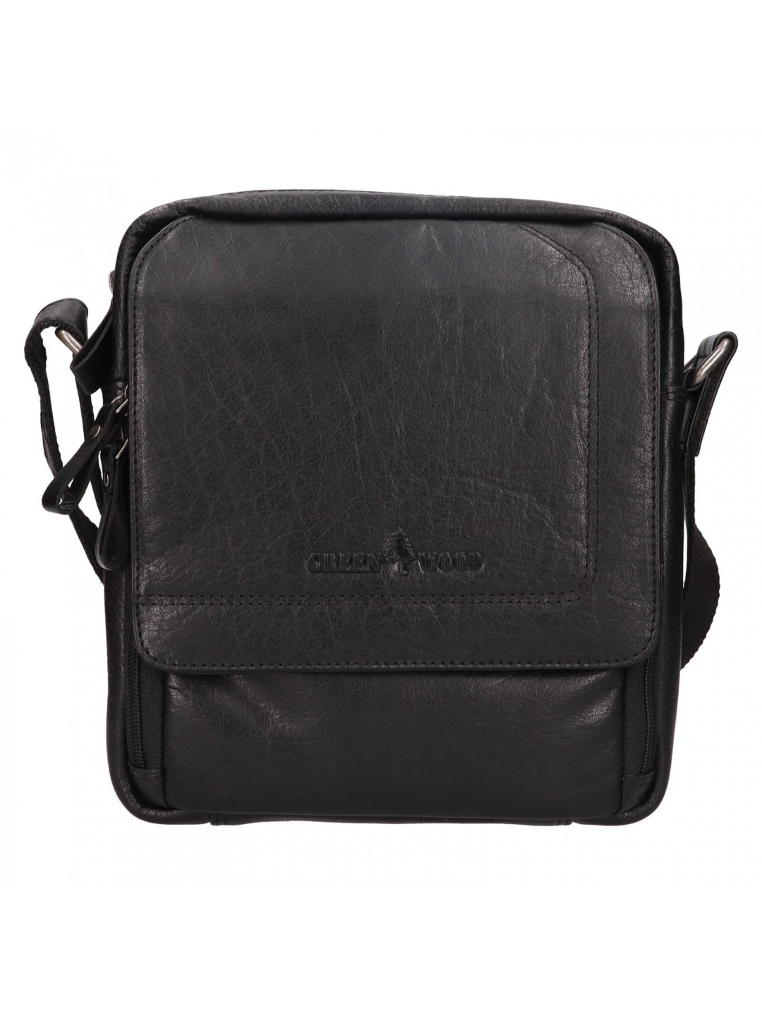 Pánská kožená taška přes rameno Greenwood Monte – černá